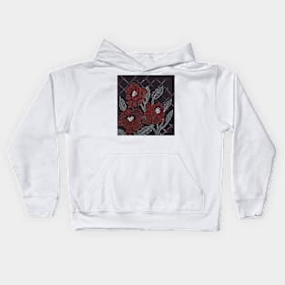 Trellis Poppies Kids Hoodie